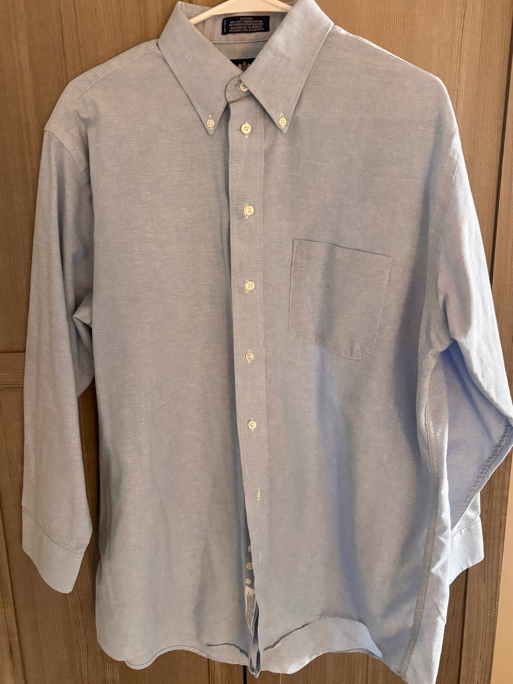 Oxford Men's Light Blue Button-Down Oxford Shirt